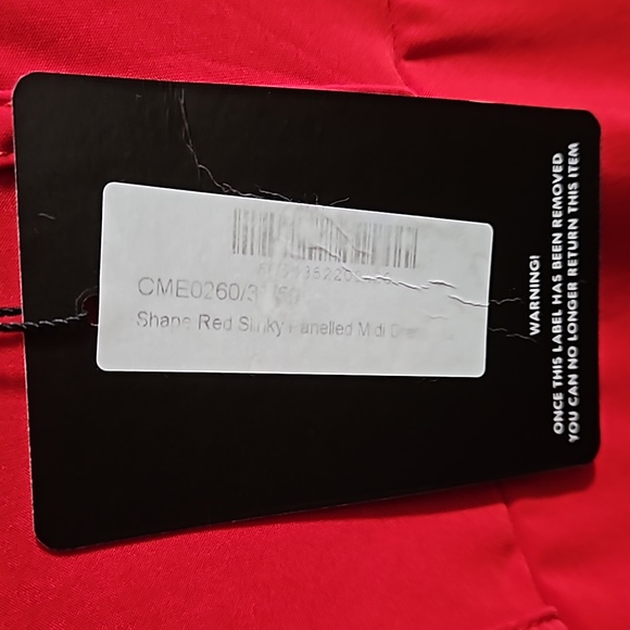NWT red Slinky Panel Midi dress size 8 - Picture 5 of 5